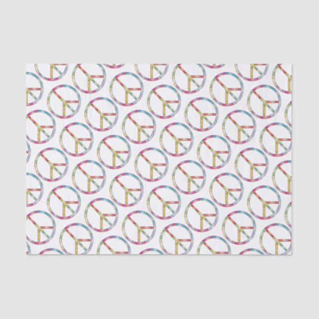 Colorful Peace Sign Tissue Paper (Front)