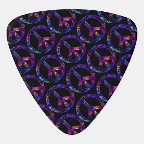 Colorful Peace Sign Triangle Guitar Pick