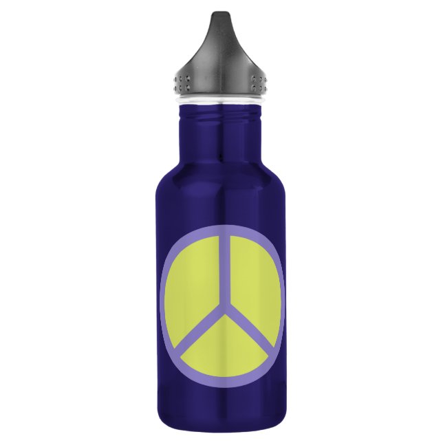 Colorful Peace Sign water bottles (Left)