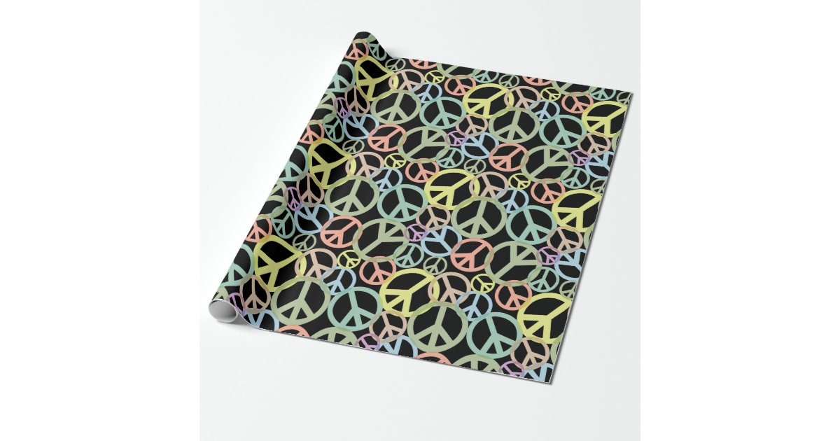 Colorful Peace Sign Wrapping Paper | Zazzle