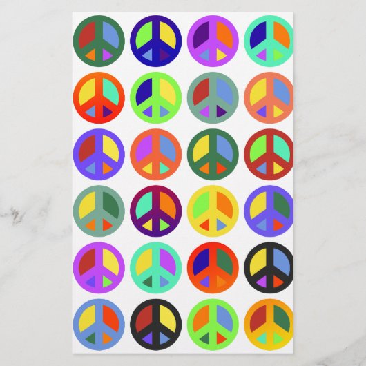 Colorful Peace Signs (Front)