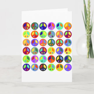 Colorful Peace Signs Card