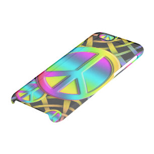 Colorful PEACE signs - make love not war Clear iPhone 6/6S Case