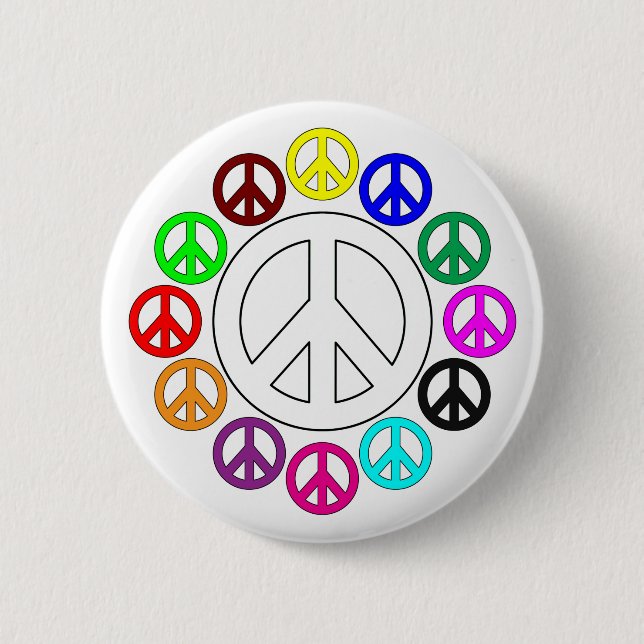 colorful peace signs pins (Front)