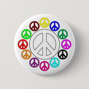 colorful peace signs pins