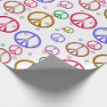 Colorful Peace Signs Wrapping Paper | Zazzle