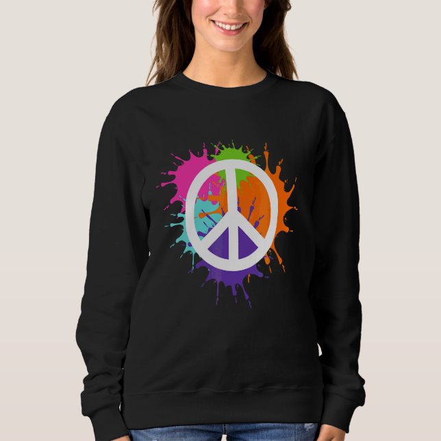 Colorful Peace Symbol Costume Designed To Support  Sweatshirt (Front)