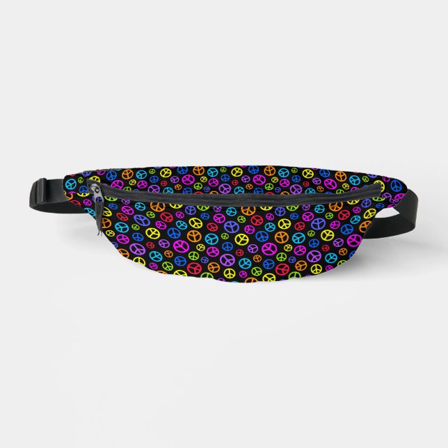 Colorful Peace Symbol Pattern Fanny Pack (Front)