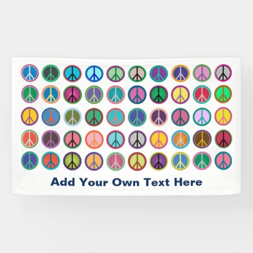 Colorful Peace Symbols Banner