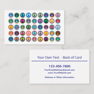 Colorful Peace Symbols Business Card