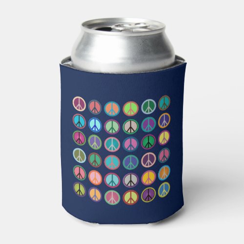 Colorful Peace Symbols Can Cooler