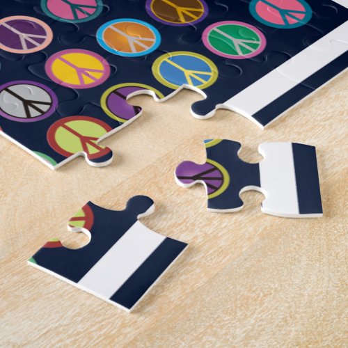 Colorful Peace Symbols Jigsaw Puzzle