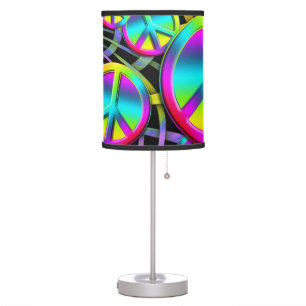 colorful PEACE Table Lamp