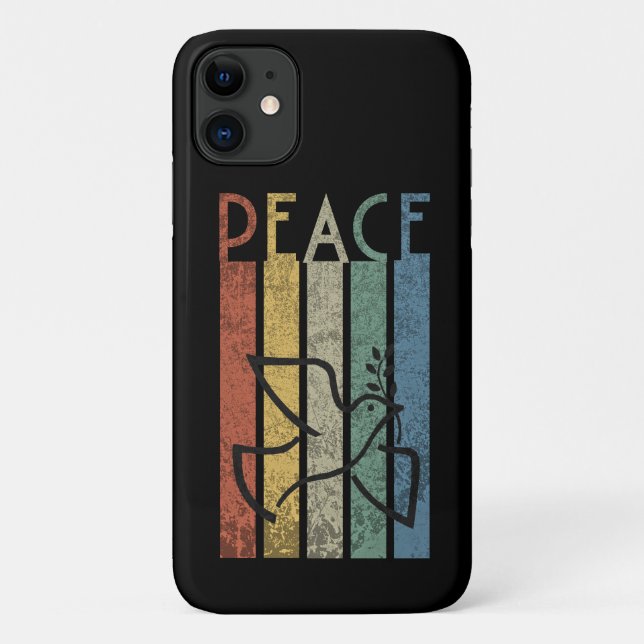 Colorful peace text design Case-Mate iPhone case (Back)
