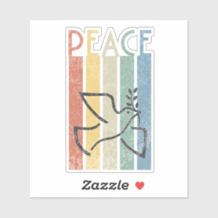 Colorful peace text design sticker