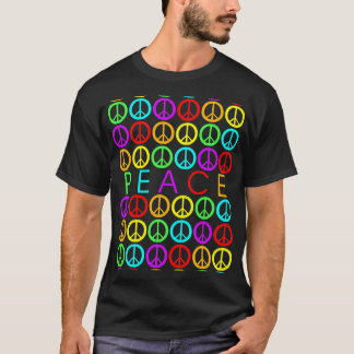 Colorful PEACE w/peace signs T-Shirt