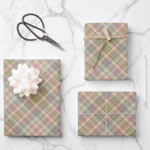 Colorful Peach Khaki Olive Green Color Of The Year Wrapping Paper Sheets