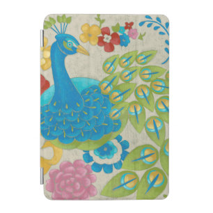 Colorful Peacock and Flowers iPad Mini Cover