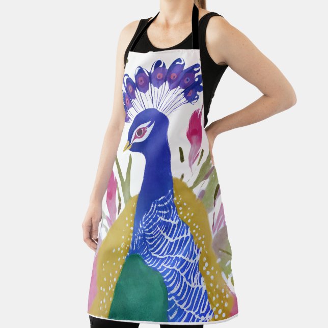 Colorful Peacock Apron (Insitu)