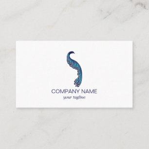 Colorful Peacock Beautiful Modern Business Card