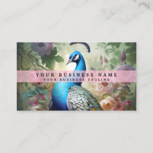 Colorful Peacock Business Cards