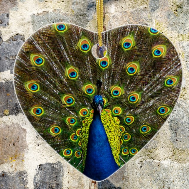 Colorful peacock ceramic ornament (Creator Uploaded)