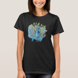 Colorful Peacock Cute Birds Animal Graphic T-Shirt