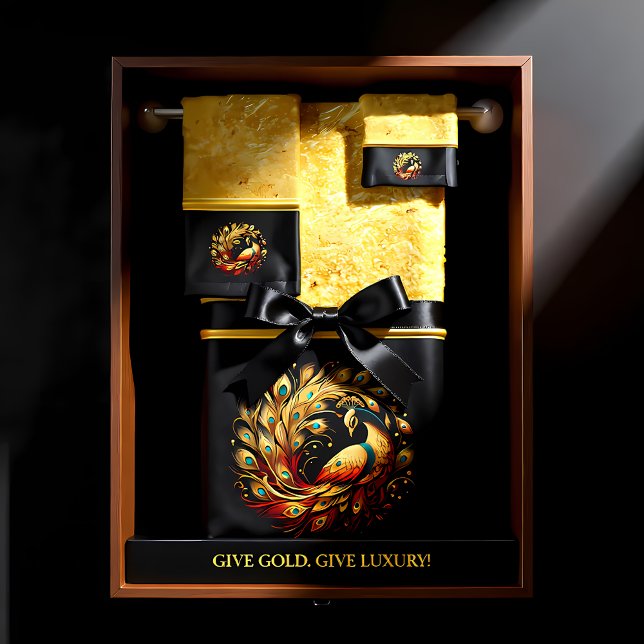 Colorful Peacock Dance Bath Towel Set (Creator Uploaded)