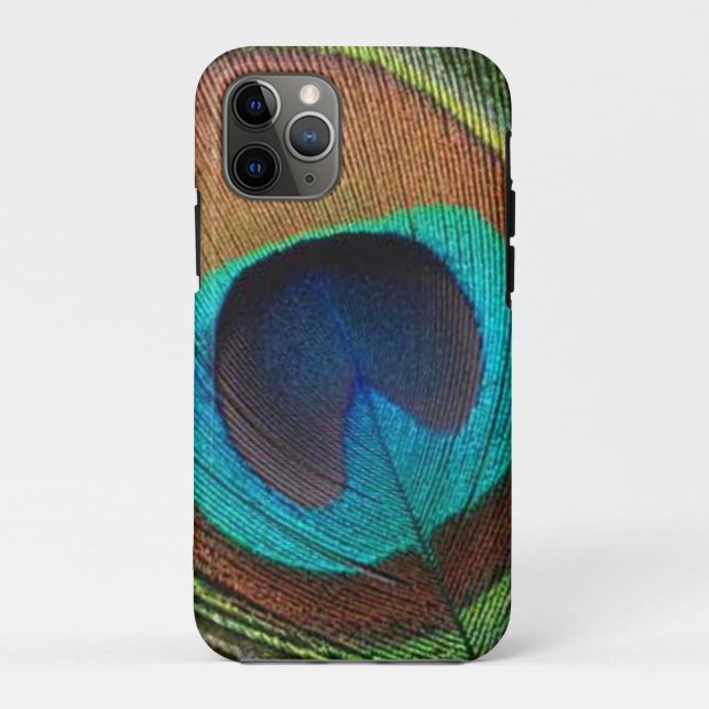 Colorful Peacock Feather | Custom Phone Case (Back)