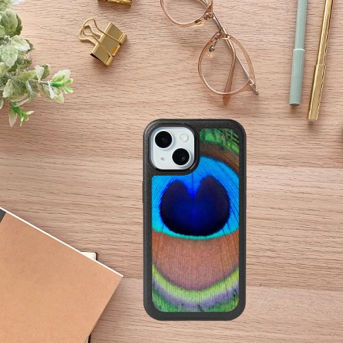 Colorful Peacock Feather Eyespot iPhone 15 Case