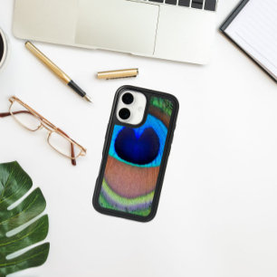 Colorful Peacock Feather Eyespot iPhone 16 Case