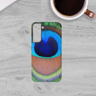 Colorful Peacock Feather Eyespot Samsung Galaxy S22+ Case