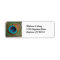 Colorful Peacock Feather Return Address Labels