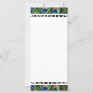 Colorful Peacock Feather Wedding Table Numbers