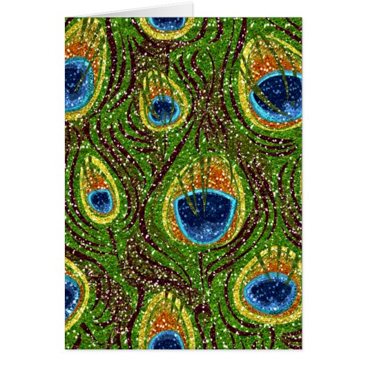 Colorful Peacock Feathers Print (Front)
