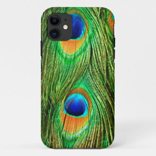 Colorful Peacock Feathers Print iPhone 11 Case