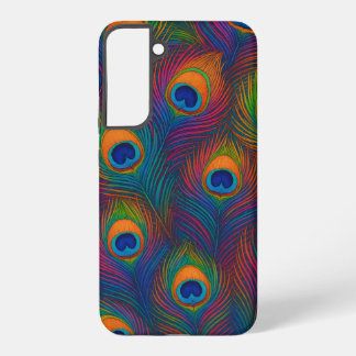 Colorful Peacock Feathers Samsung Galaxy S22+ Case
