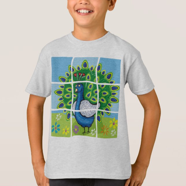 COLORFUL PEACOCK KIDS SHIRT (Front)