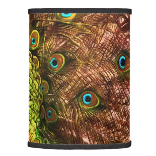 Colorful Peacock Lamp Shade (Right)