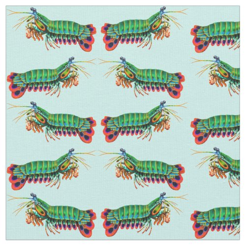 Colorful Peacock Mantis Shrimp Fabric