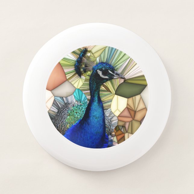 Colorful Peacock Mosaic Frisbee (Front)