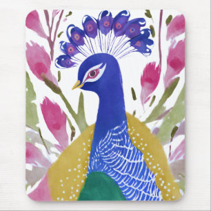 Colorful Peacock Mouse Pad