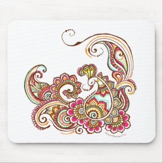 colorful peacock mouse pad