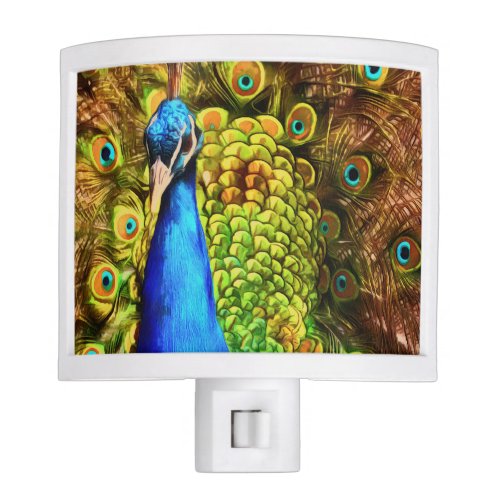 Colorful Peacock Night Light