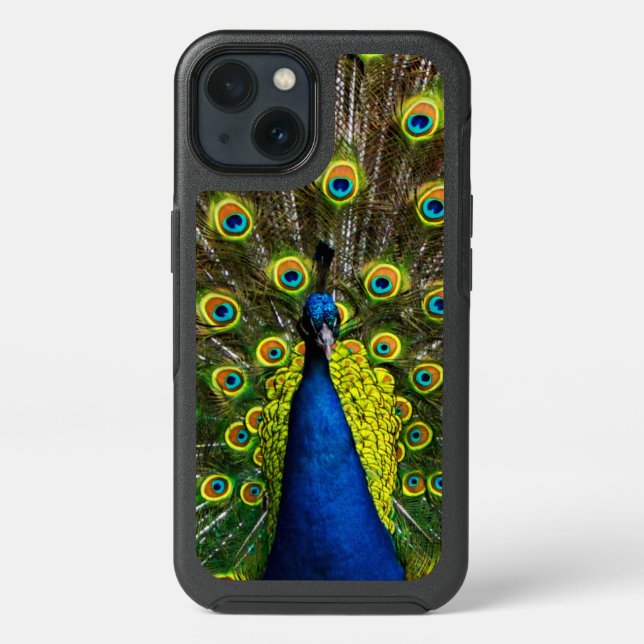 Colorful peacock otterbox iPhone case (Back)