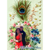 Colorful Peacock Photo Telephone Address Book (Front)