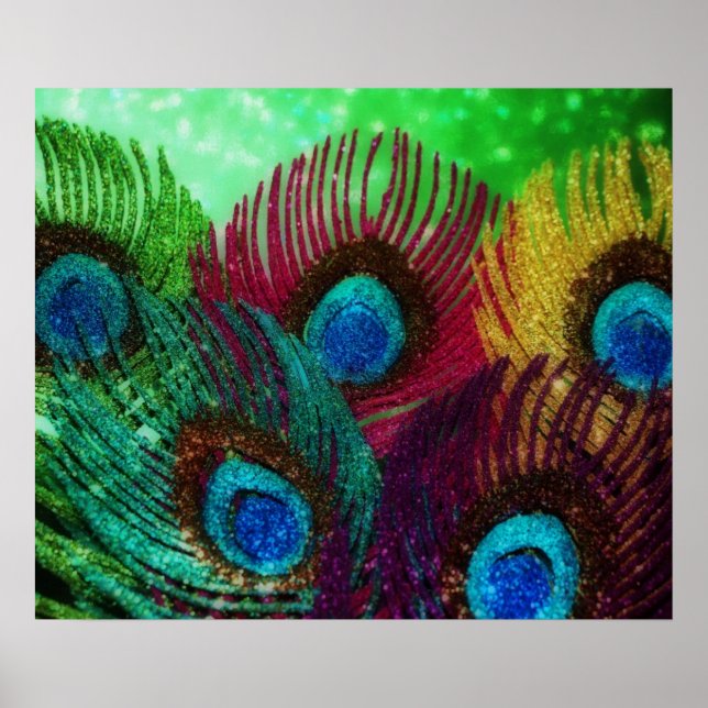 Colorful Peacock Poster (Front)