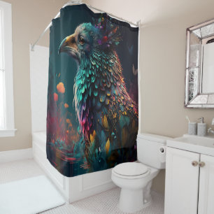 Colorful Peacock Shower Curtain