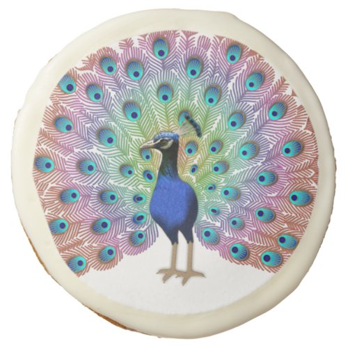 Colorful Peacock Sugar Cookie