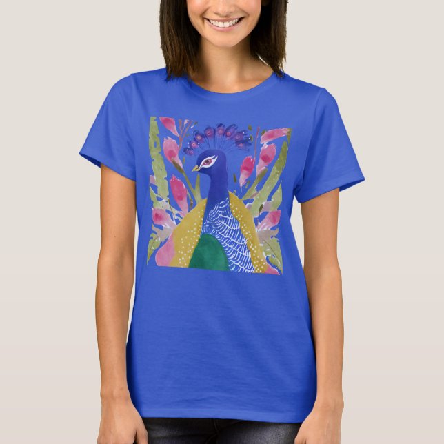 Colorful Peacock T-Shirt (Front)